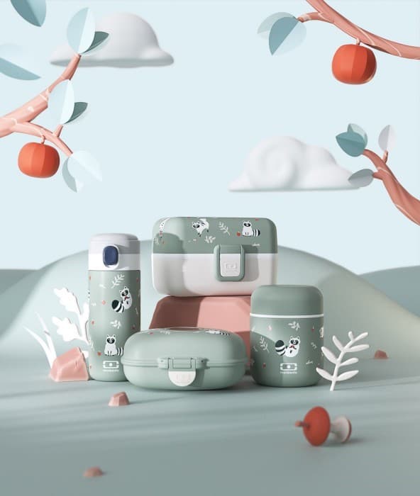 MB-Capsule GraphicRacoon lasten lounastermos
