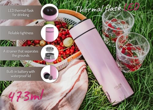 AD 4506 pink Termokande LED 473ml pink