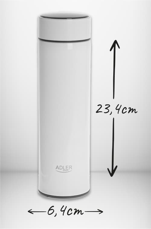 AD 4506 hvid Termokande LED 473ml hvid