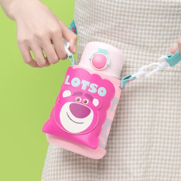 Disney Pixar termosmuki, 500 ml, virallinen lisenssi – Valitse Strawberry Bear & Sulley design, eristetty