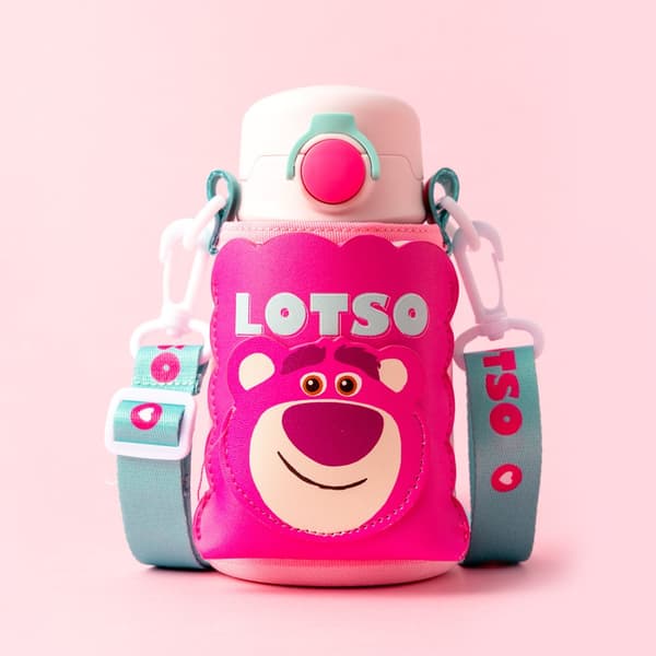 Disney Pixar termosmuki, 500 ml, virallinen lisenssi – Valitse Strawberry Bear & Sulley design, eristetty
