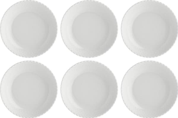 NPC Polska La Porcellana Bianca 6 Momenti suppetallerkener 24 cm hvite