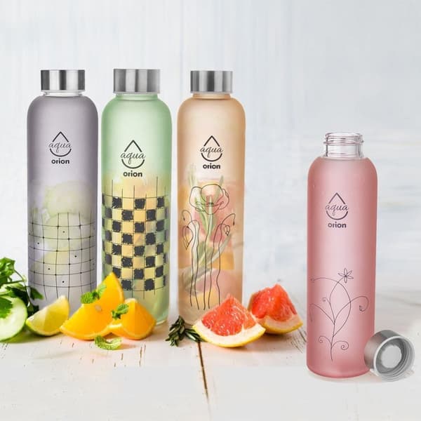 Glasflaske vandflaske juice limonade smoothie cocktail skaktern 600 ml
