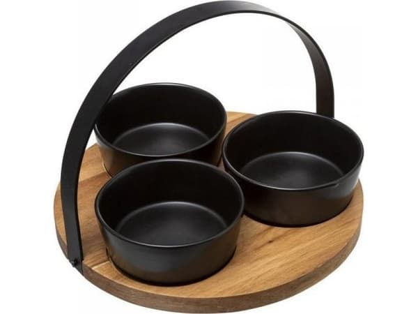 Secret de Gourmet til forretter Secret de Gourmet svart steintøy 4 deler (21 cm)