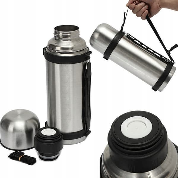 STOR TURISTTERMOKAPACITET 1,2L SOLID LÆKSÆT KAFFE TE