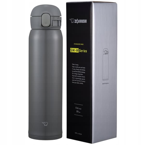 Suuri lämpömuki ZOJIRUSHI SM-WR60-HP 480 ml Harmaa JAPANESE