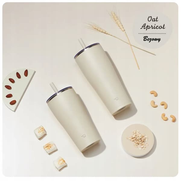 Termomuki pillillä kylmille juomille ZOJIRUSHI SX-HA89H-CM 890ml Beige