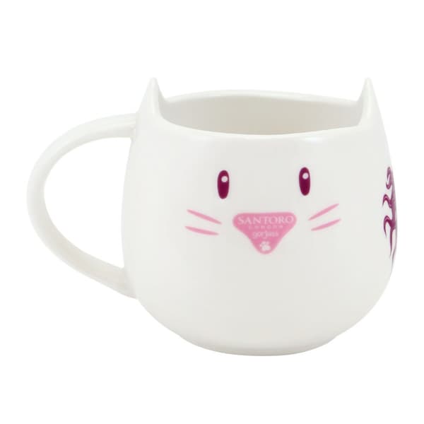 Kopp med assiett Gorjuss Purrrrrfect love Keramik Underlägg Koppar