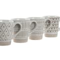 Miniatyrbild 3 av 4: Set med 4 muggar Home ESPRIT Vit Beige Stengods 360 ml 9 x 7 x 10,6 cm