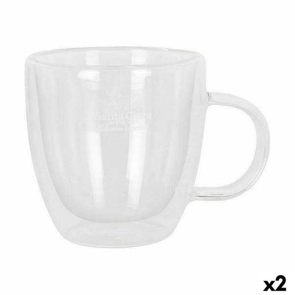 Koppset Santa Clara Borosilikatglas 150 ml Termisk 2 antal (2 Delar)