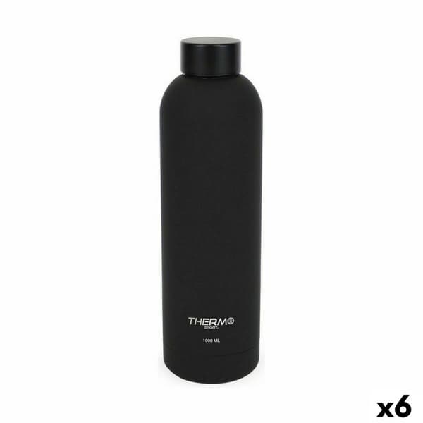Termoflaskan ThermoSport Soft Touch Svart 1 L (6 antal)
