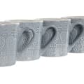 Miniatyrbild 2 av 4: Set med 4 muggar Home ESPRIT Blå Stengods 340 ml 13 x 9,5 x 9,2 cm Mandala