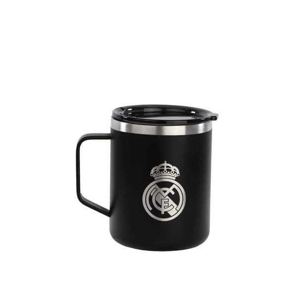 Termosmugg med lock Real Madrid C.F. Marinblå Rostfritt stål