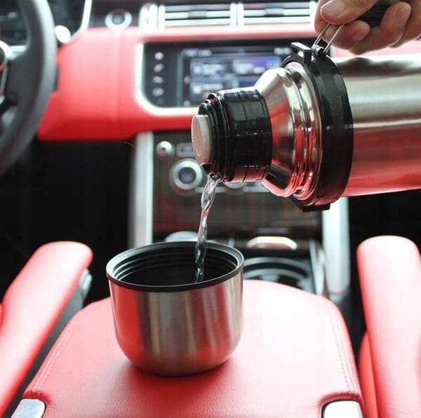 STOR TURISTTERMOS MED KAPACITET 1,2 L LÆKASIKKER KAFFE OG TE