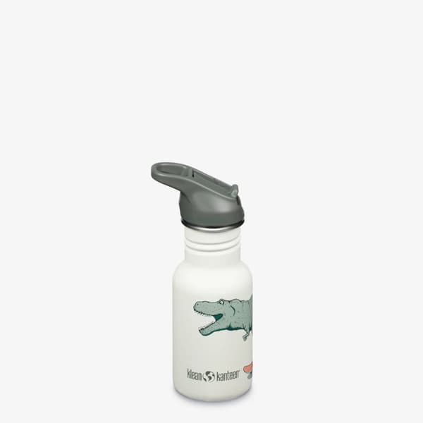 KLEAN KANTEEN CLASSIC NARROW 355 ML FLIP SEAL SPORT CAP Dino Skate White