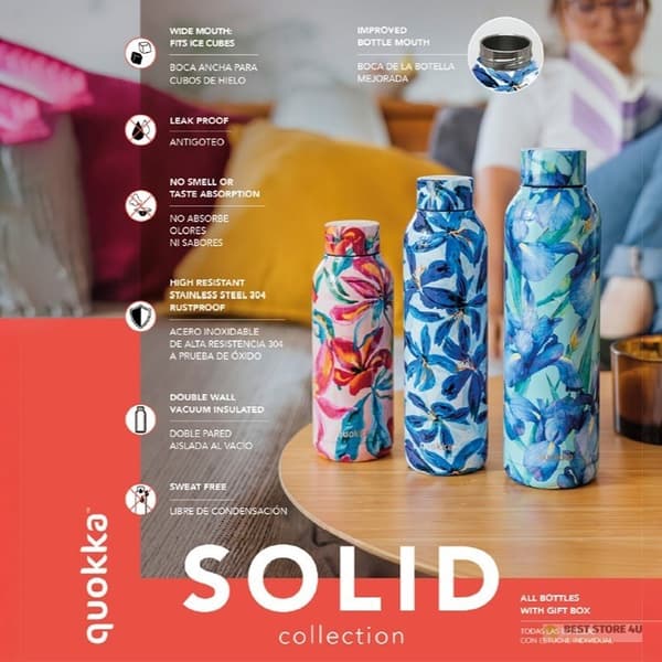 Quokka Solid - Termosflaska i rostfritt stål 510ml (eldstensröd)