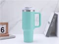 Miniatyrbild 5 av 7: MagiCook termosmugg turkos 1200 ml med sugrör USA-stil turkos