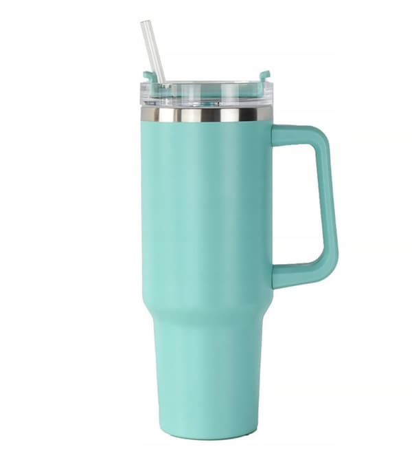 MagiCook termosmugg turkos 1200 ml med sugrör USA-stil turkos