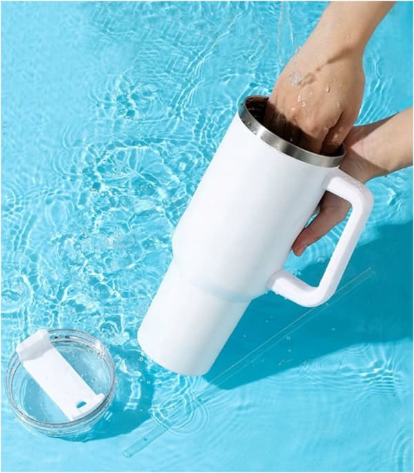 MagiCook VALKOINEN TERMOSMUKI 1200 ML, PILLIKUVIO, USA, valkoinen