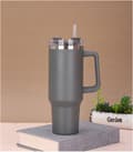 Miniatyrbild 4 av 6: MagiCook GRÅ TERMOSMUSS 1200 ML MED STRÅ USA-STIL Grå