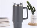 Miniatyrbild 5 av 6: MagiCook GRÅ TERMOSMUSS 1200 ML MED STRÅ USA-STIL Grå