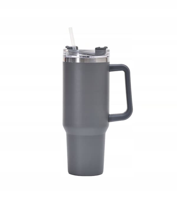 MagiCook GRÅ TERMOSMUSS 1200 ML MED STRÅ USA-STIL Grå