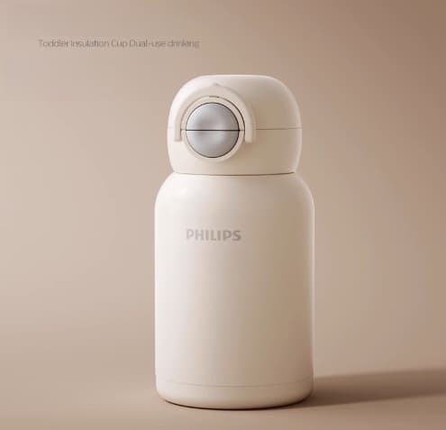 Philips termokop sugerørkrus med stor kapacitet