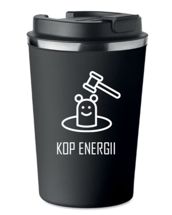 Premium termokrus med tryk ENERGY KOP til kaffe 350ml 0,35l KT_001