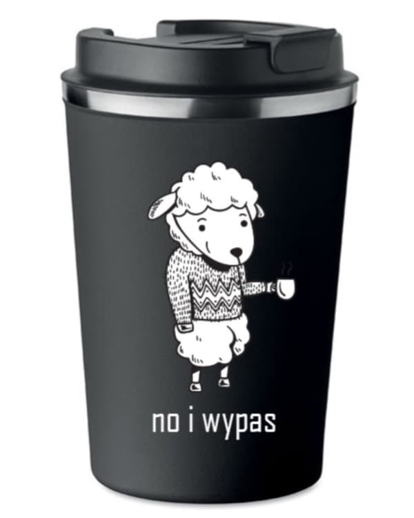 Premium termokrus med tryk NO I WYPAS til kaffe 350ml 0,35l KT_007