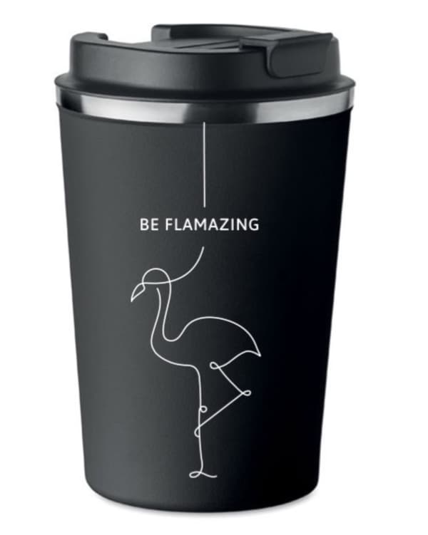 Termomugg premium med tryck BE FLAMAZING FLAMING 350ml 0,35l KT_016
