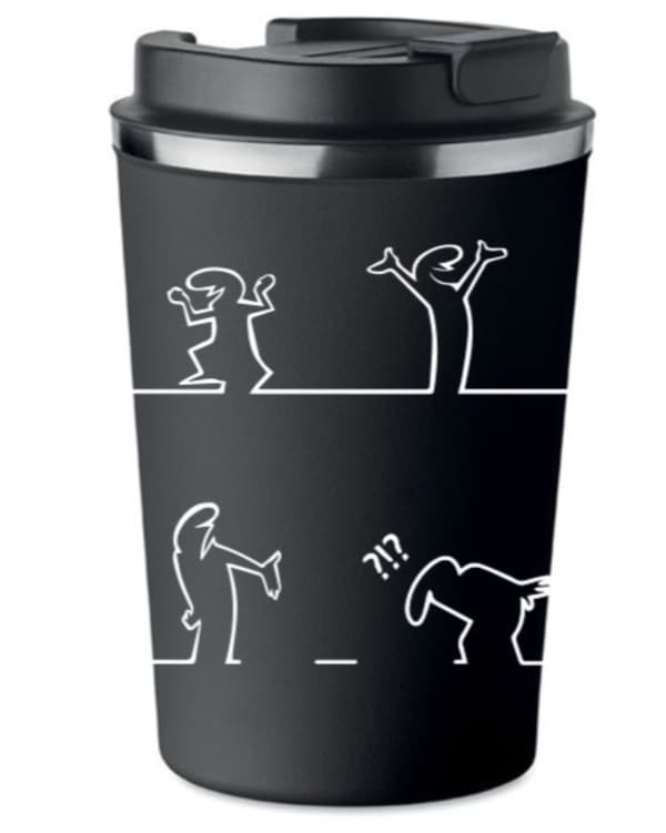 Premium termokrus med sjovt print LaLinea Balum 350ml KT_026
