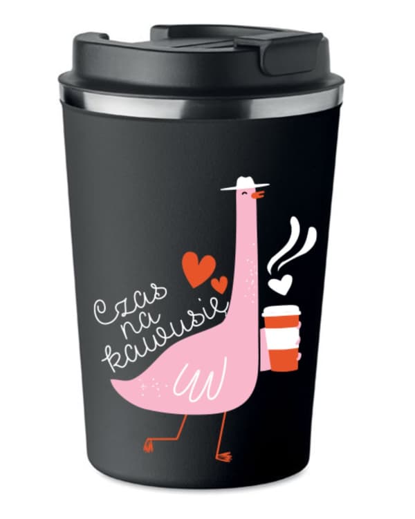 Premium termosmugg med tryck TIME FOR COFFEE kaffe 350ml 0,35l KT_028
