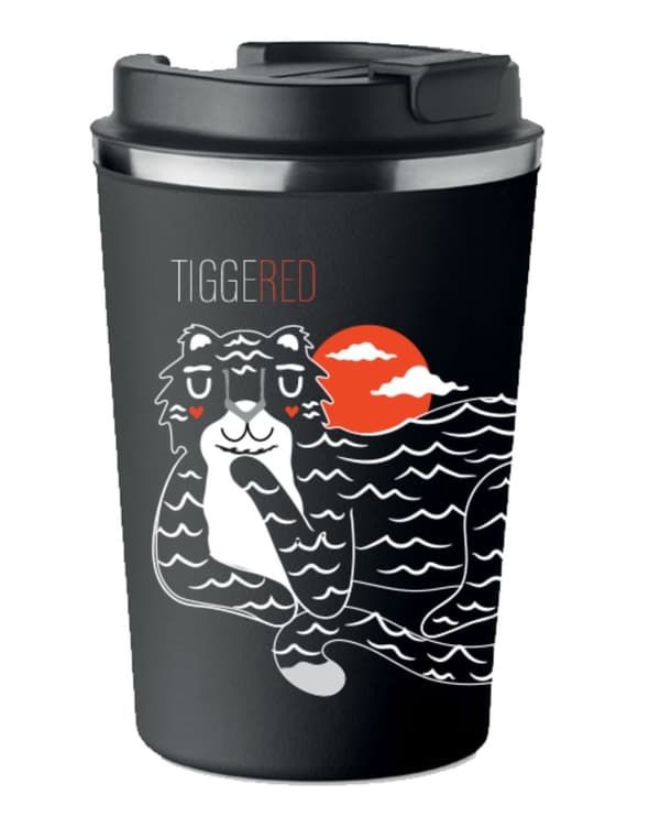 Premium termosmugg med tryck TIGGERED Tiger 350ml 0,35l KT_035