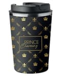 Miniatyrbillede 1 af 5: Premium termokrus med PRINCE CHARMING-print til kaffe 350 ml KT_044