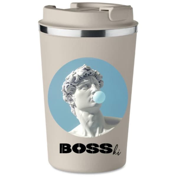 Premium-termosmuki painatuksella BOSSKI BOSKI kaveri kahvi 350 ml KT_081