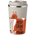 Miniatyrbild 1 av 6: Premium termosmugg med tryck KEEP CALM DRINK COFFEE FOX 350 ml KT_085