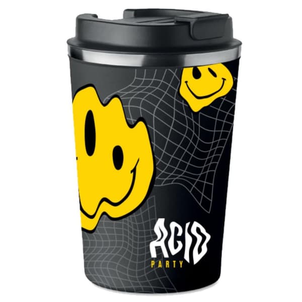 Premium termosmugg med tryck ACID PARTY EMOTICON FACE 350ml KT_099