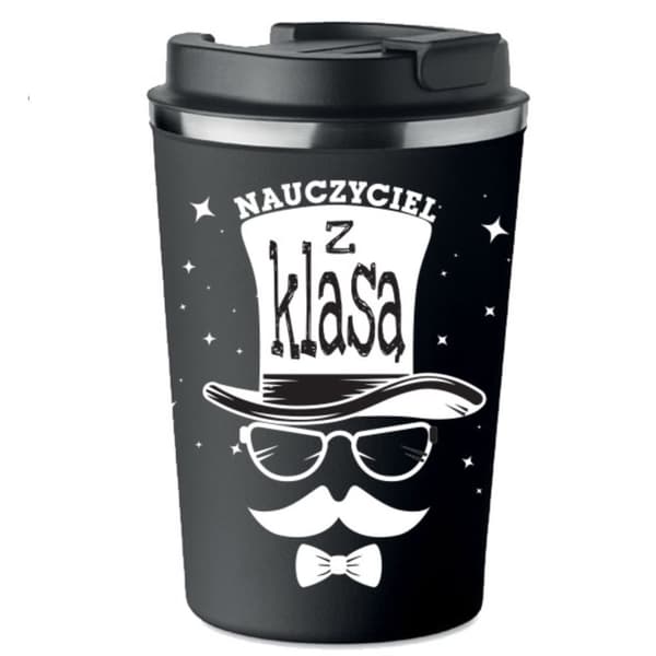 Premium termosmugg med tryck LÄRARE MED KLASS-present 350ml KT_109