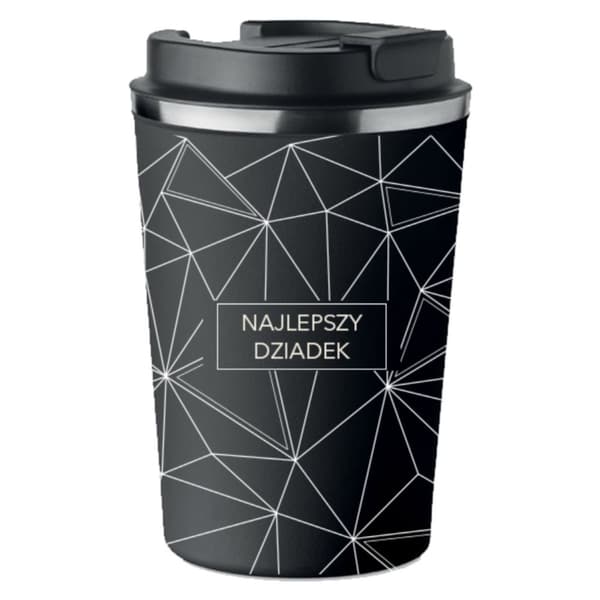 Premium termosmugg svart BÄSTA FARFARS present till farfar KT_162