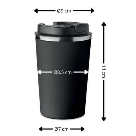 Premium termosmugg svart mormor superhjälte presentdag KT_255
