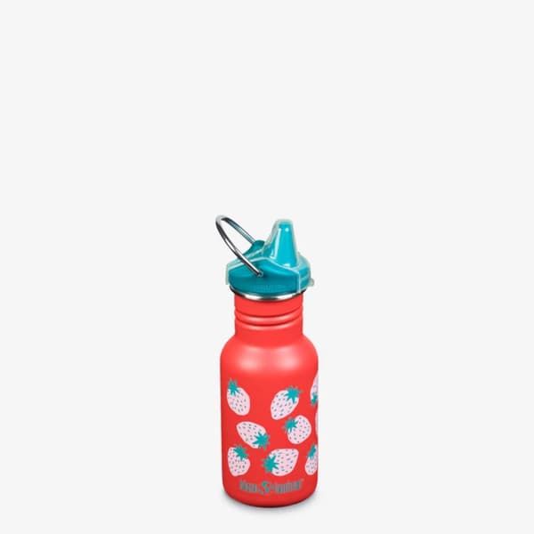 KLEAN KANTEEN KID CLASSIC NARROW 355ML SIPPY KORK Coral Strawberries