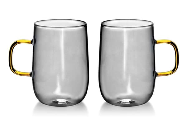 Sæt med 2 termokrus 400ml 10,5x7,2xh11cm grå Lumarko!