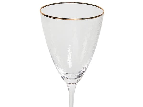 Sæt med 4 vinglas med guldkant, 380 ml, TOPAZ Lumarko!