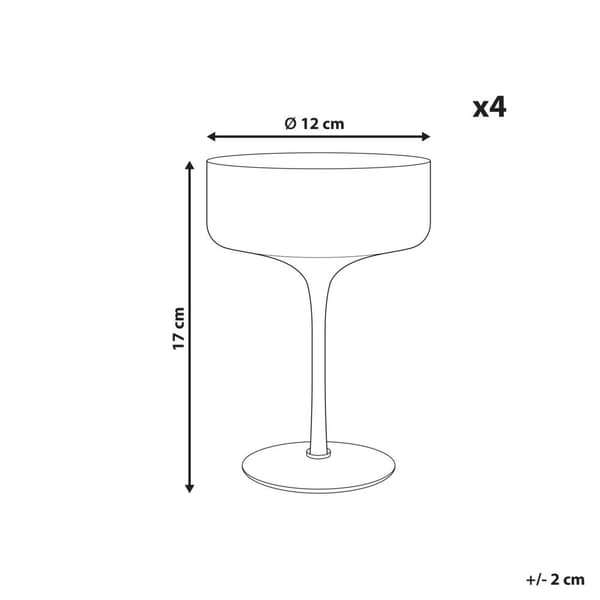 4 samppanjalasin setti, 330 ml, vaaleanpunainen, AMETISTI, Lumarko!