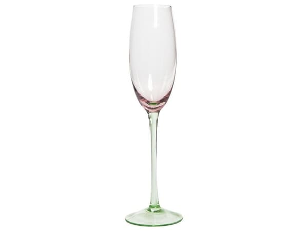 Set med 4 champagneglas 200 ml rosa-gröna DIOPSIDE Lumarko!