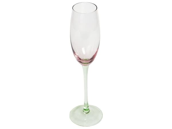Set med 4 champagneglas 200 ml rosa-gröna DIOPSIDE Lumarko!