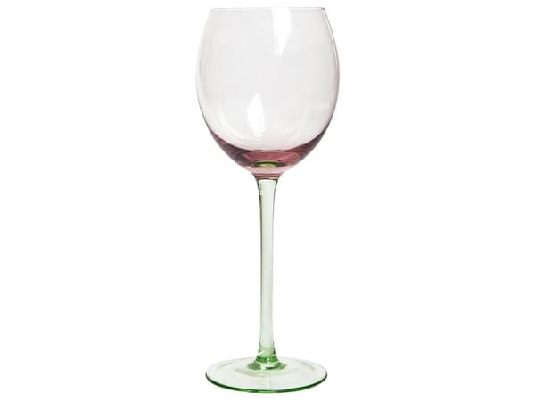 Sæt med 4 rødvinsglas 360 ml pink-grønne DIOPSIDE Lumarko!