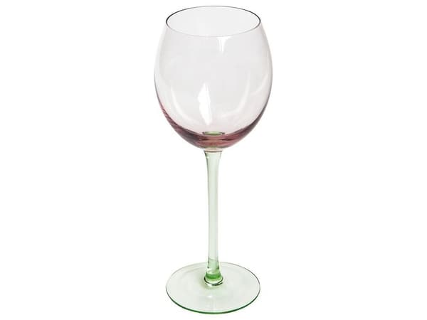 Sæt med 4 rødvinsglas 360 ml pink-grønne DIOPSIDE Lumarko!