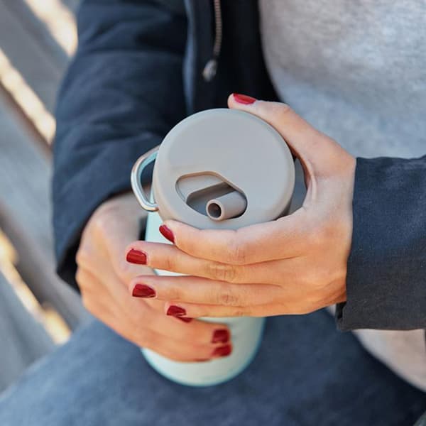 KLEAN KANTEEN TKWide 473 ml Twist Cap , termosmugg med sugrör