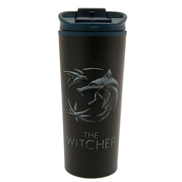 The Witcher Metal Effect Travel Mug Black/Grey One Size